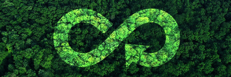 Part of circular economy recycle image